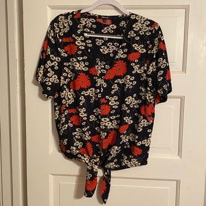 Madewell Tie Front Floral Tank